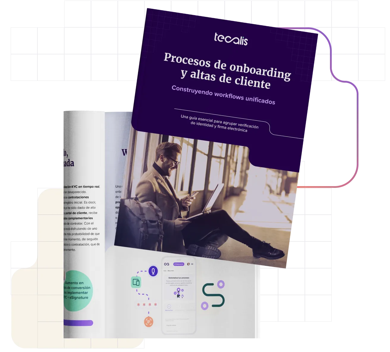 portada guia kyc de un señor haciendo un onboarding