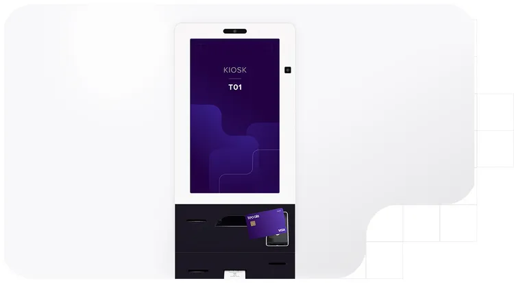 Interactive kiosk for banking