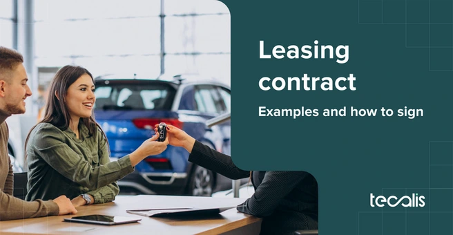 A couple signing a leasing contract