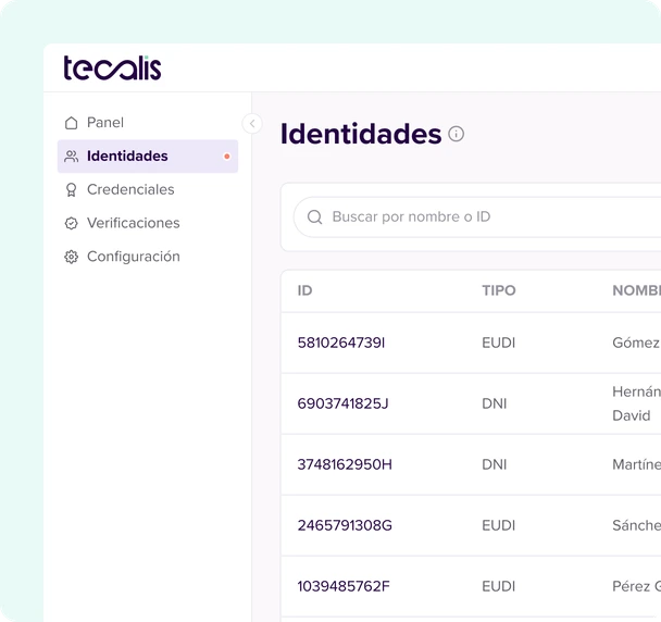 Portal de gestión de identidades