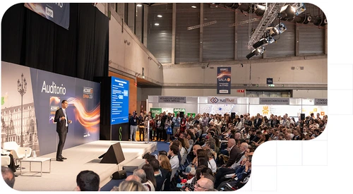 Presentation during the Accountex event, showcasing new products for accounting firms and consultancies.